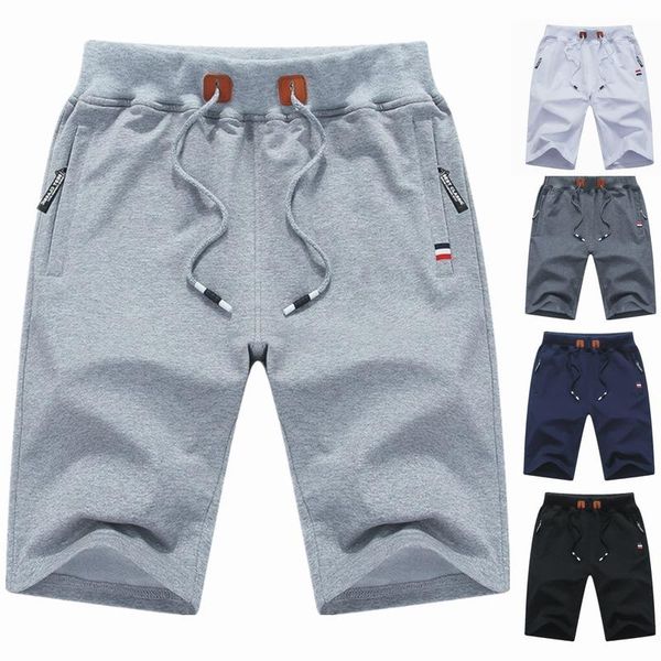 

2021 new fashion men's short 4xl summer mens beach shorts cotton casual male shorts homme brand clothing compression men, White;black