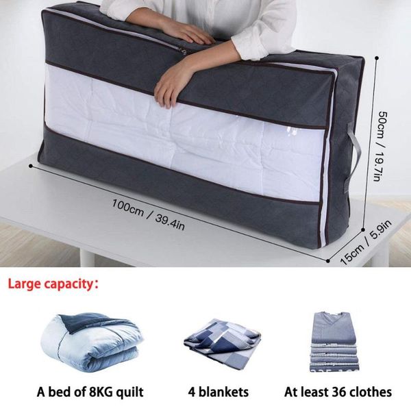 

clothing & wardrobe storage 1pcs waterproof portable clothes bag organizer folding closet for pillow quilt blanket