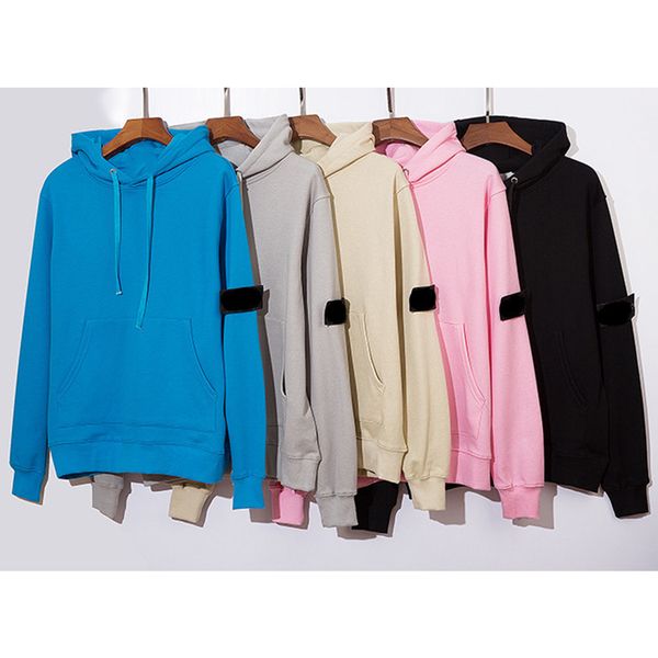 

tide brand islandy hoodie armband badge simple sweater, Black