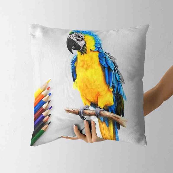 

pillow case throw covers color parrot decorative cushion for sofa bedroom car 18 x inch