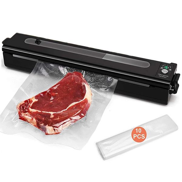 

2021new vacuum packing machine sous vide vacuum sealer for food storage packer vacuum bags packaging include 10pcs bags