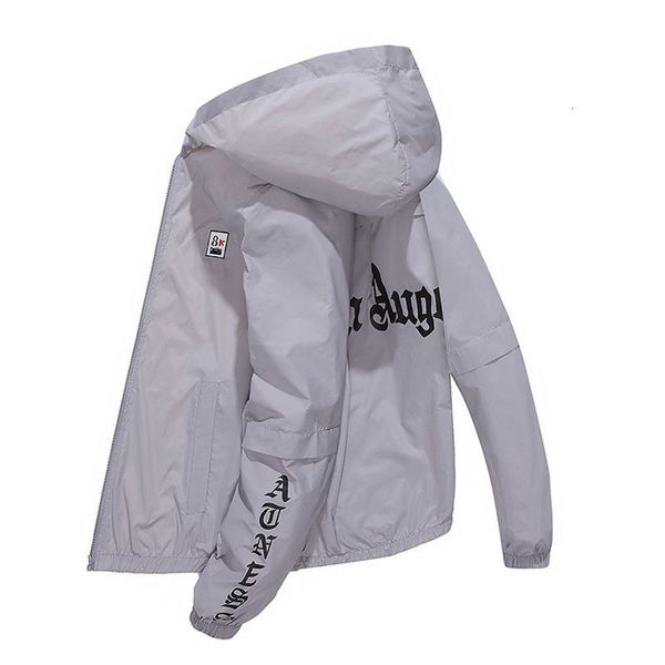 

2021 spring and summer high mountain star hoodie thin male jacket a5y1, Black;brown