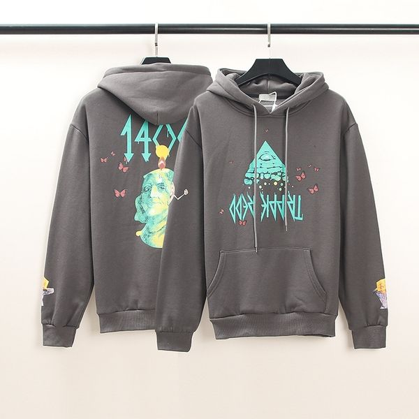 

21sstrippie redd 1400 life's a trip hoodie hip hop graffiti sweater, Black
