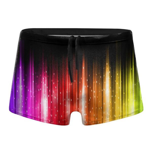 

men's shorts rainbow tie-dye fast dry nylon mens swim trunks manview with europe size smmer beach summer, White;black