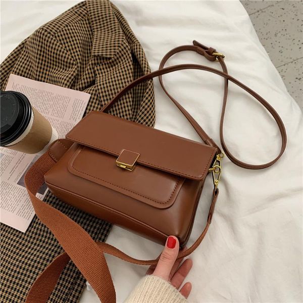 

shoulder bags personalized women's bag trendy fashion retro solid color messenger shopper dating adjustable strap