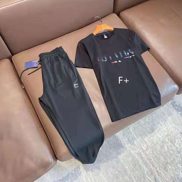

design clothing summer 2021 new + men's leisure suit fashion sports trend 070702, Gray