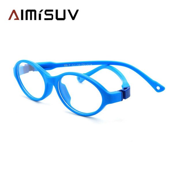 

fashion sunglasses frames aimisuv 2021 tr90 flexible ultralight glasses frame kids pink optical clear silicone eyeglasses children uv, Black