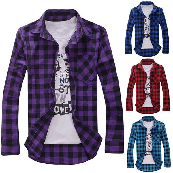 

men 's loose plaid shirt casual jacket student shirt plaid long sleeve spring and autumn loose color matching male, White;black