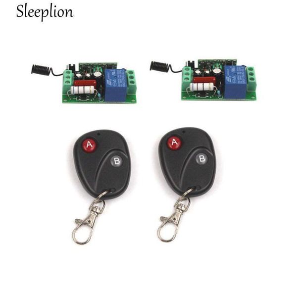 

smart home control sleeplion us ac 110v 10a relay on/off 1ch 2-key 433mhz/315mhz wireless switch transmitter 2 receiver
