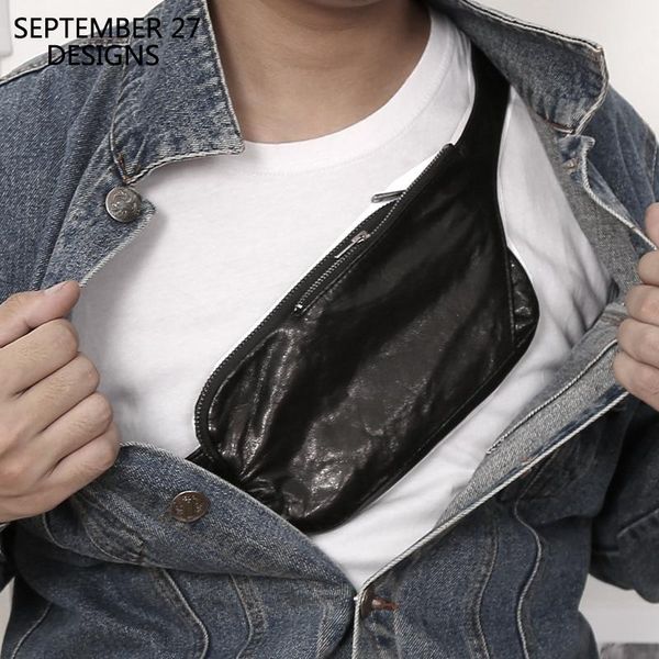 

waist bags chest genuine leather sheepskin end handmade multifunctional mini pack cigarette bag lovers small phone