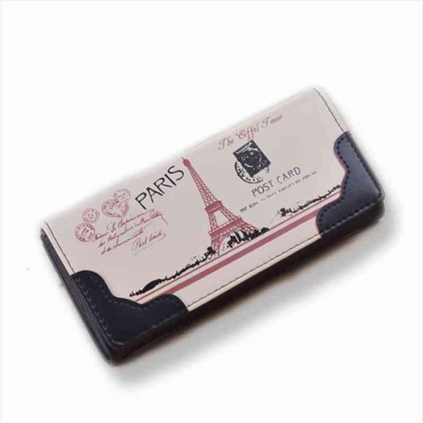 

fashion wallets female pu leather zipper card holders bifold cash pocket girl money purses paris, Red;black