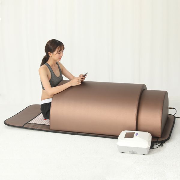 

health gadgets body slimming and detox heating fast 3 zones infrared spa capsule bed massage sauna dome