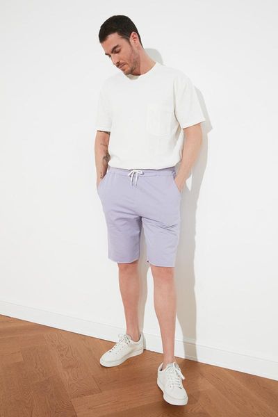 

men's shorts trendyol men 's regular fit & bermuda tmnss21sr0037, White;black