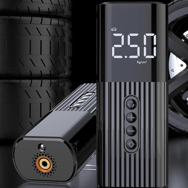 

inflatable pump portable car air compressor 12v 60w mini digital tyre inflator for motorcycle bicycle ball with lighting