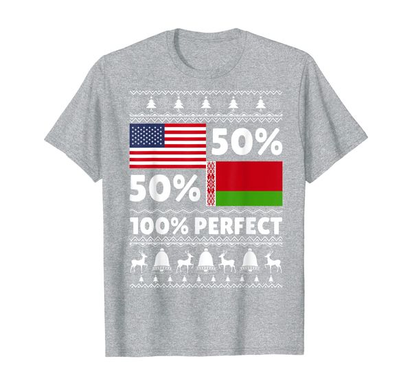 

belarusian american flags xmas ugly sweater funny cool gift t-shirt, White;black