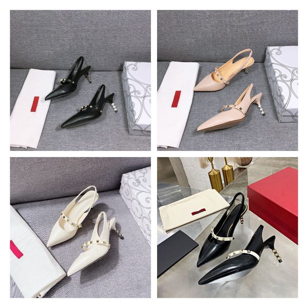 

women's sandals fashion wedding party luxury famous brand design genuine leather production size34-42, Black