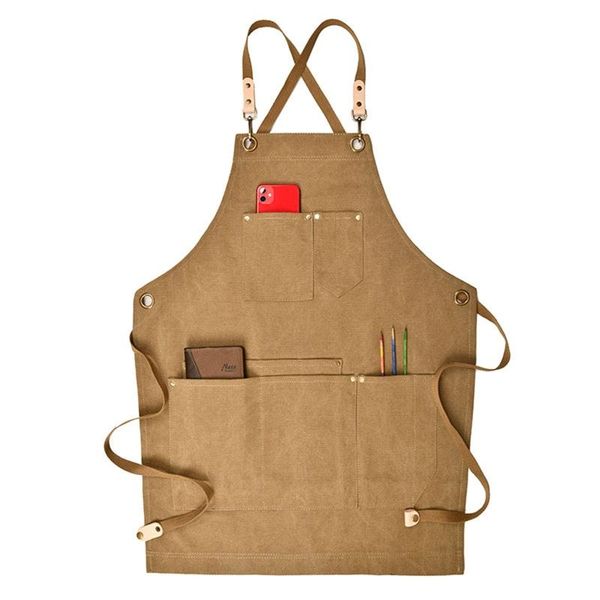 

summer canvas work apron denim version hairdressing hairdresser floral barista