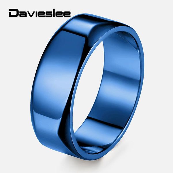 

wedding rings geometric band ring for men women polished stainless steel black silver couples classic lover jewelry 8mm lkrm45, Slivery;golden