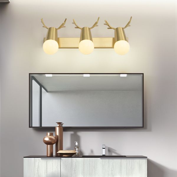 

moderno led mirror light creative bathroom spidery horns in the children's bedside room vanity to proof dwaterproof water lamp wall uc5
