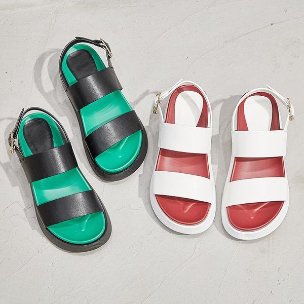 

sandals beige heeled 2021 women's female shoe black fashion flat girls clear comfort low gladiator summer rome scandals fabr