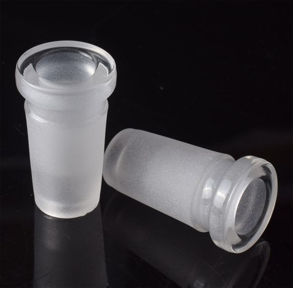 DHL Narghilè Down Pipe Glass Block Riducing Adapter 18mm Maschio a 14mm Reducer Femmina Mini Converter Slit Diffusore per Bongs Acqua Tubi