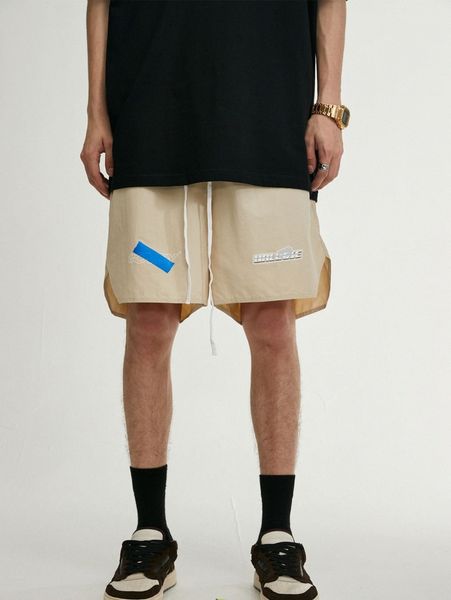 

men letter graphic shorts l19c#, Black