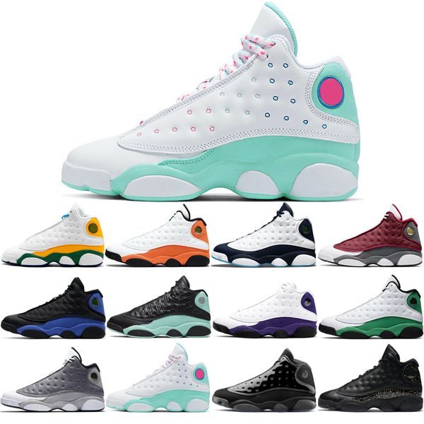 

man basketball shoes 13s classic grey aurora green cap and gown gold glitter hyper royal island lakers lucky obsidian starfish red flint pla