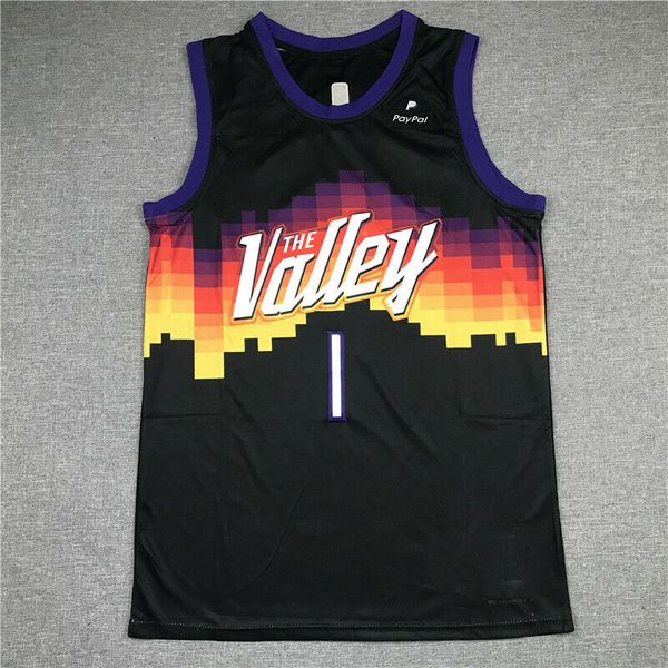 

men's devin booker #1 black replica jersey s,m,l,xl