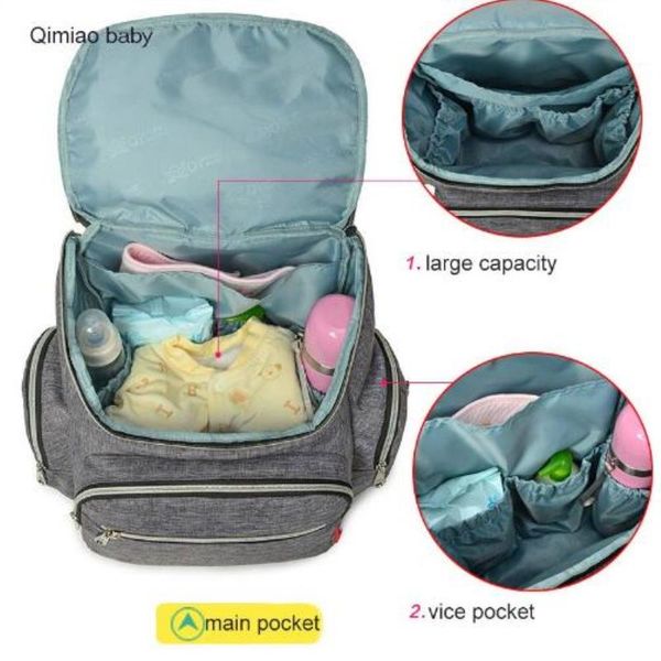 

anti-theft mummy diaper fashion simple capacity nappy baby child backpack maternity bag bag mother stroller big supplies reiih
