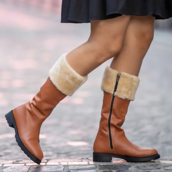 

mio gusto erica, black and tan colors winter quality knee high platform boots, gothic, women's shoes 6exd