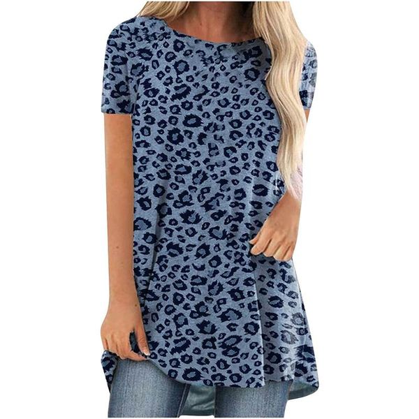 

women's blouses & shirts blue blouse women 2021 summer short sleeve floral print plus size female shirt casual tunic blusa feminina, White