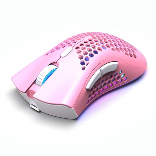 

mice hollow mouse adjustable rgb backlit support color adjustment 7 keys black pink wireless abs for laptop