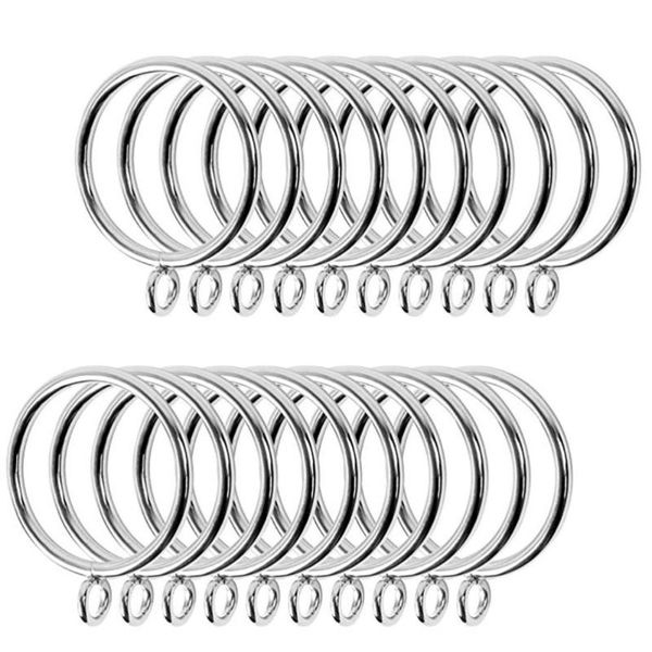 

24pcs durable curtain rings practical curtain fastener clip hook hanging hook for home (silver 38mm)