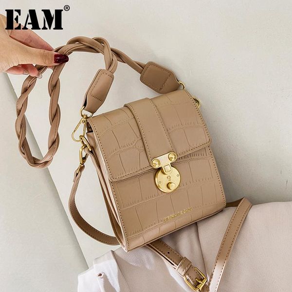 

cross body [eam] women mini square phone bag pu leather flap personality all-match crossbody shoulder fashion tide 2021 18a2045