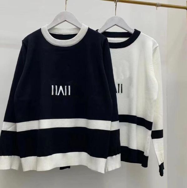 

2021 fashion designer high-end women's sweater crewneck women's sweaters cashmere blend comfortable and warm large size s-xl, White;black