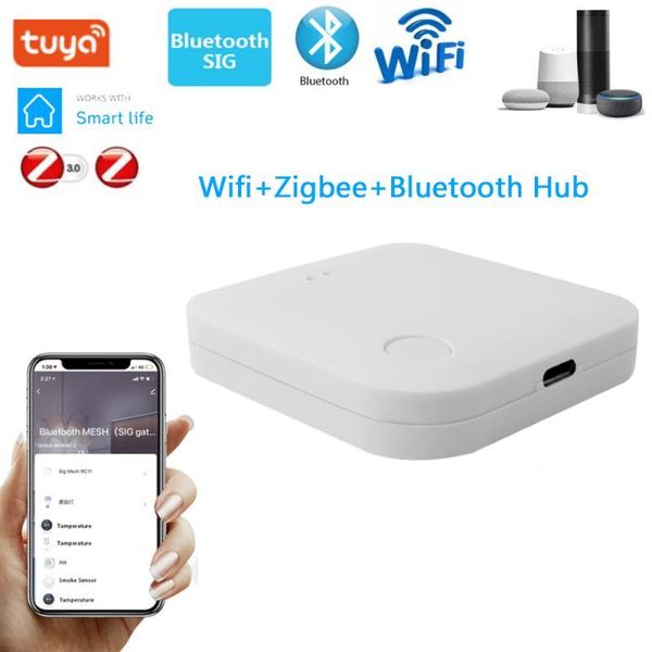 

smart home control tuya wifi zigbee gateway hub wireless remote controller 433 modules via sig-mesh bluetoth