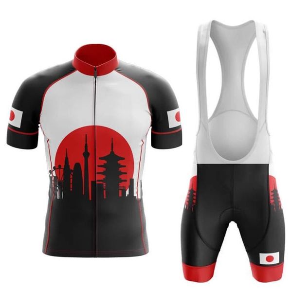 

racing sets cycling team japan men's jerseys quick dry short sleeve suit road bicycle clothes wear, Black;blue