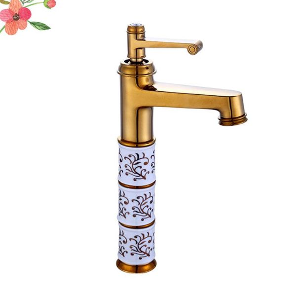 

bathroom sink faucets 1pc copper tap basin european style metal cold water