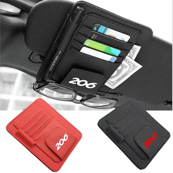

car organizer for 206 sun visor multifunction accessories pu leather card holder glasses