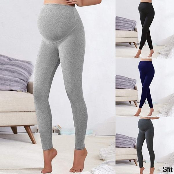 

yoga outfits sfit 2021 women's active lounge sweat pants everyday maternity belly support leggings high wasit gym pregnant1, White;red