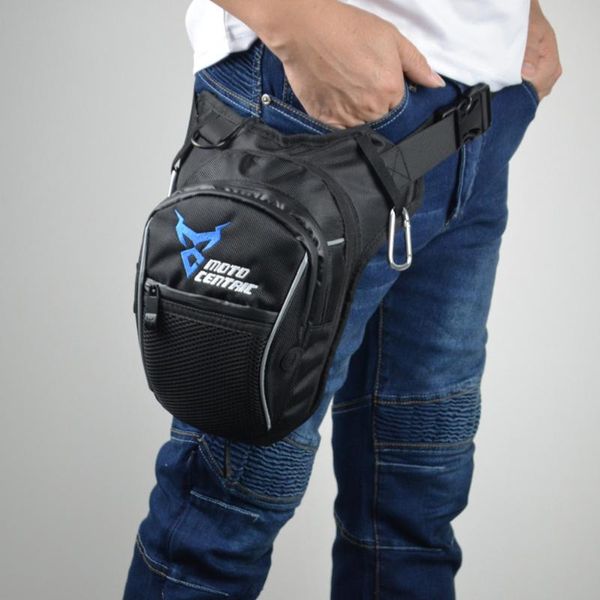 Marsupi Moto Ciclismo Tessuto Oxford Borsa a tracolla elastica impermeabile Borsa da gamba per esterni Borsa con tracolla regolabile con cerniera