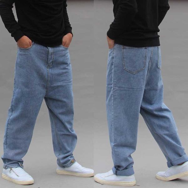 

2021 new loose mode baggy harem brim from men's casual low hip hop pants with boot leg man clothes 2q4s, Blue