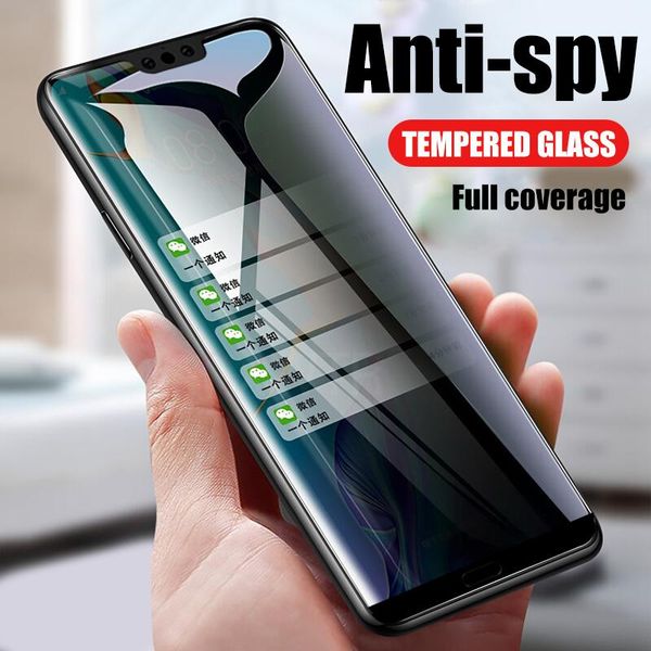 

anti- full cover tempered glass for huawei p40 p30 p20 lite pro privacy screen protector for honor 9 10 lite honor 20 pro
