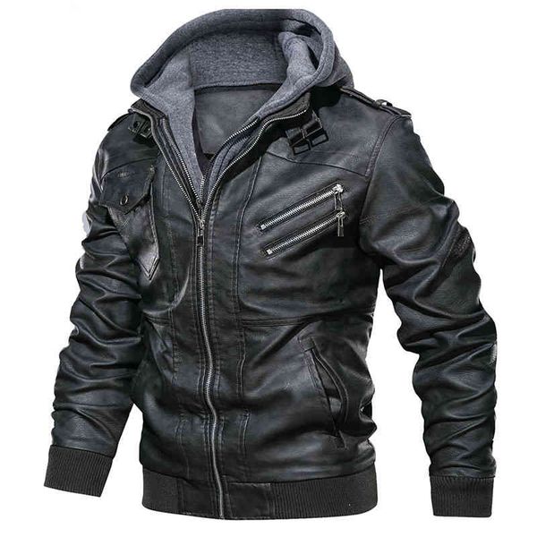 

dropshipping oblique zipper motorcycle et brand military autumn men pu leather ets coat european size s-xxxl, Black