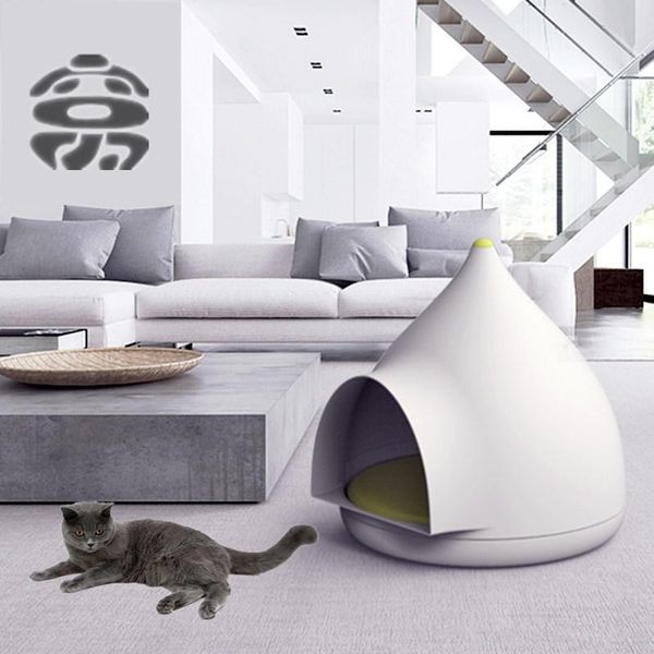 

cat beds & furniture water drip shape large bed house closed pet for 4 seasons teddy puppy home kennel luxury products