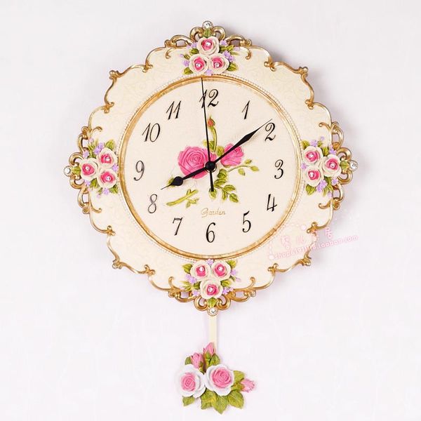 

wall clocks european retro modern minimalist clock decorative hanging table korean creative fashion living room silent wy527