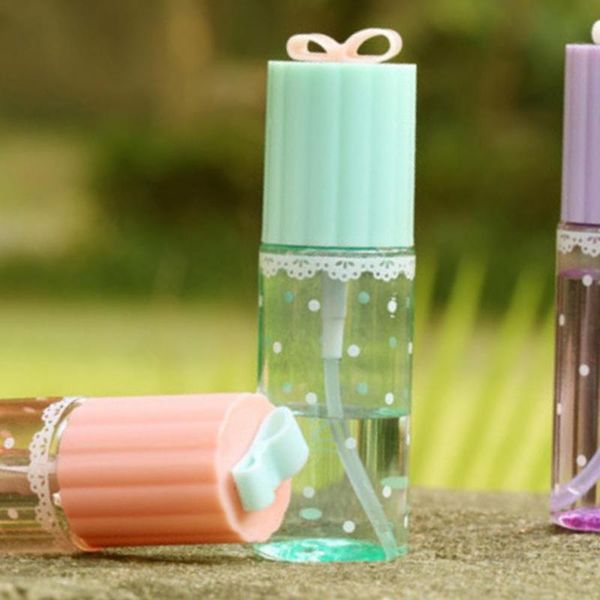 

storage bottles & jars 5pcs 35ml portable lace dot shampoo lotion spray bottle empty container atomizer mini refillable sprayer