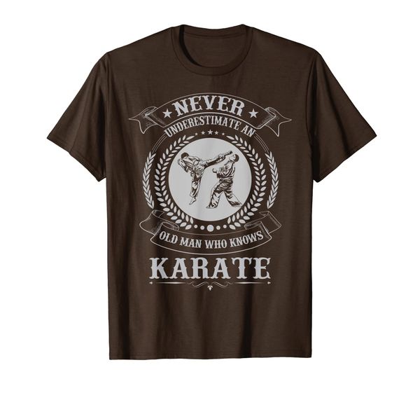 

Vintage Never Underestimate An Old Man Who Knows Karate Cool T-Shirt, Mainly pictures