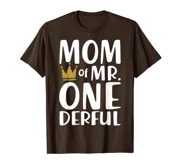 

mom of mr.onederful mother's day gift t-shirt, White;black