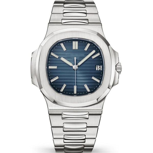 

wristwatches 40mm automatic mechanical watch for men reloj waterproof nautilus pp stainless steel strap, Slivery;brown